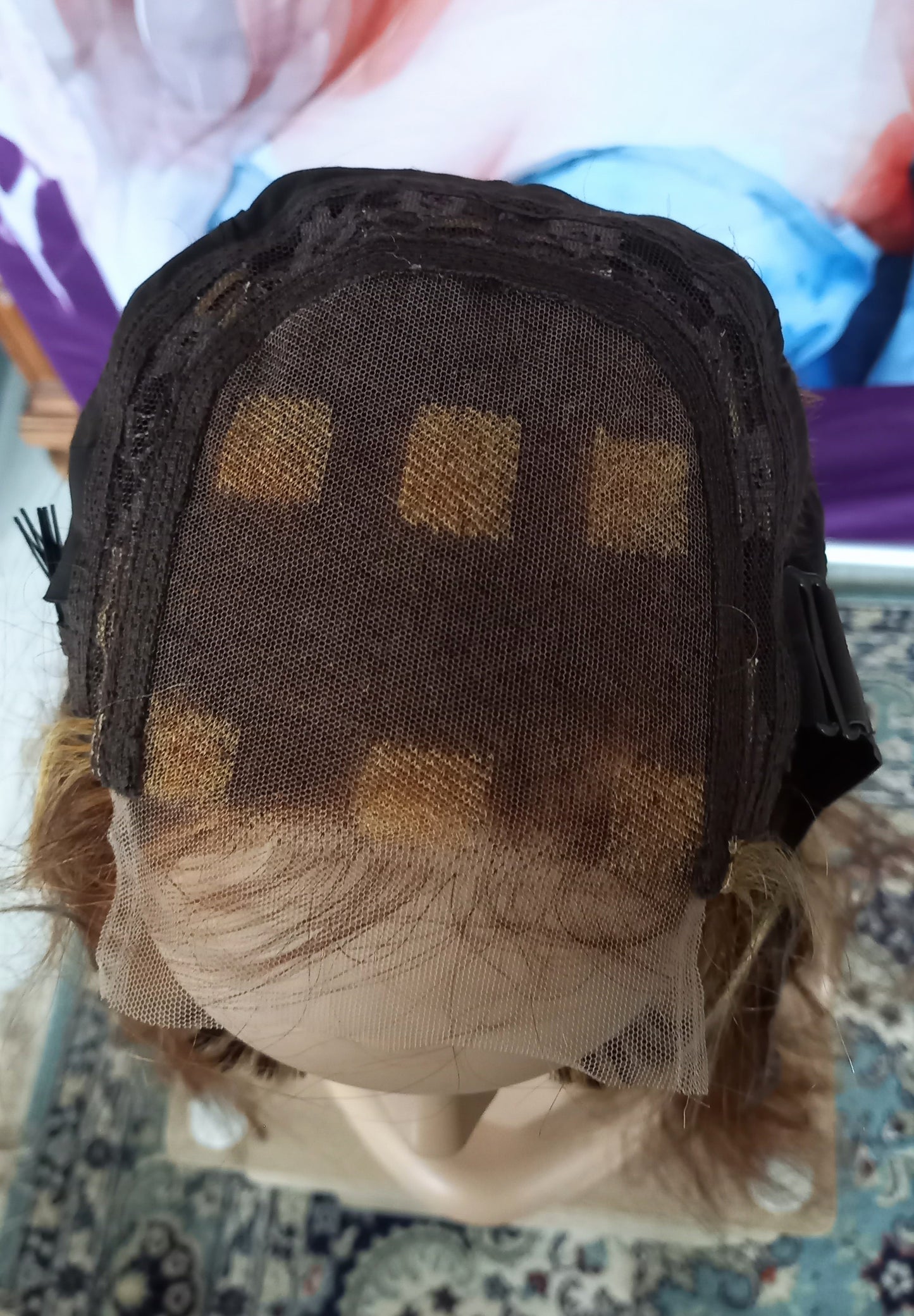 New Körper Welle Echthaarperücke Highlight Blond Braun 4x4