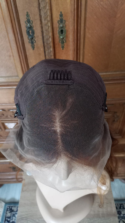 Körper Welle Echthaarperücke Ombre Braun 60 cm