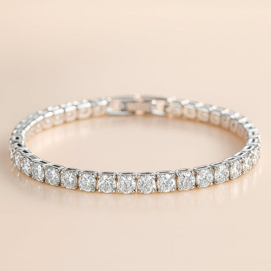 Armband aus 925er Sterling-Silber, Tennisarmband mit Zirkonia, 19cm