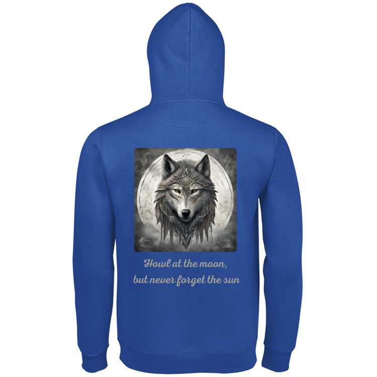 Men's Premium Hoodie Moon Wolf Howl RDG