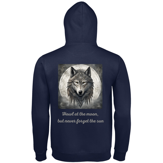 Men's Premium Hoodie Moon Wolf Howl RDG