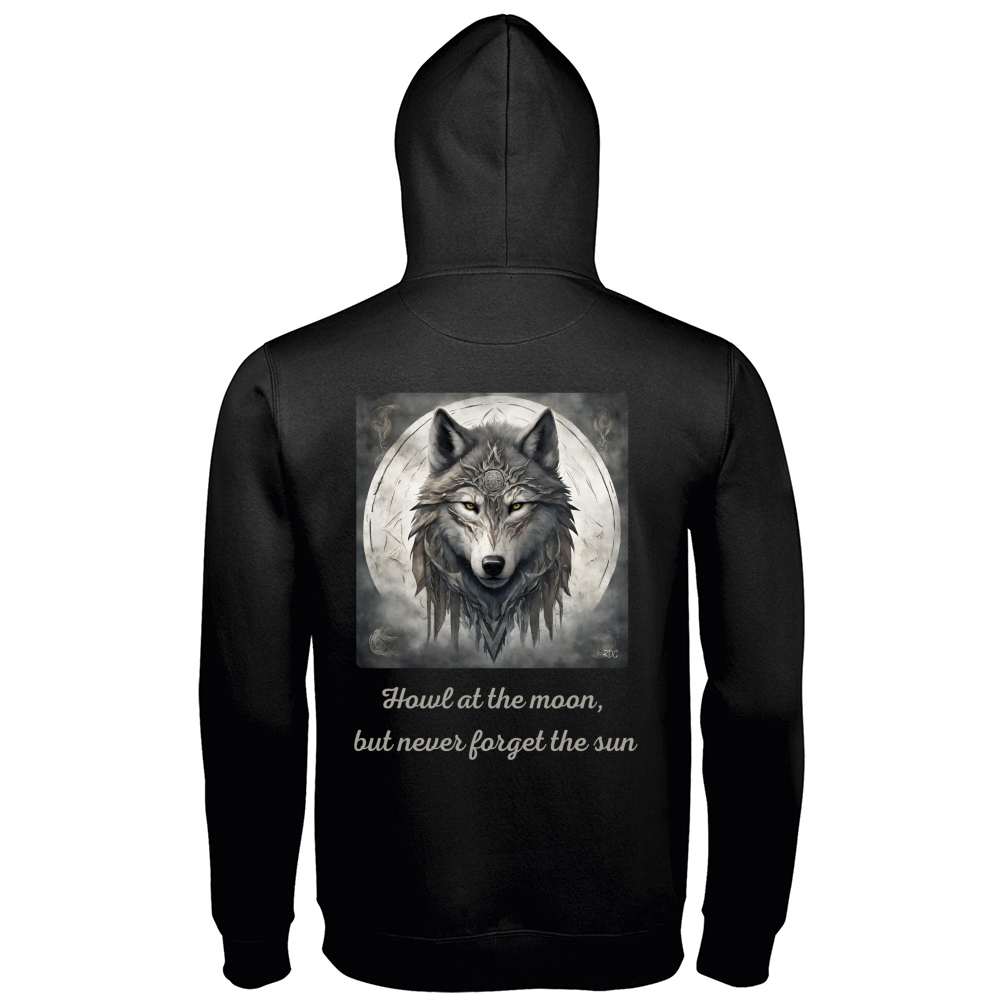 Men's Premium Hoodie Moon Wolf Howl RDG