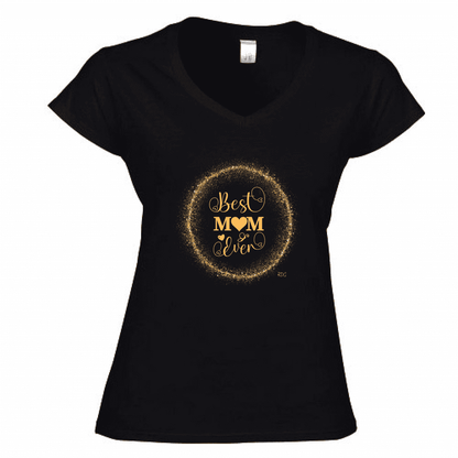 Women's V-neck T-shirt best mom RDG